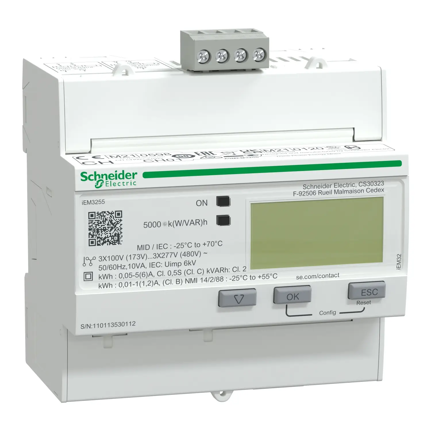 SE MEDIDOR ENERGIA IEM3255 5A CL0.5S MODBUS MID 1 a9mem3255_se_medidor_energia_iem3255_5a_cl0_5s_modbus_mid